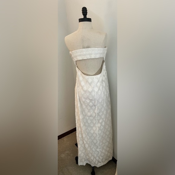 MICHAEL KORS Strapless White Maxi Dress Gorgeous Size 4 - Picture 3 of 7